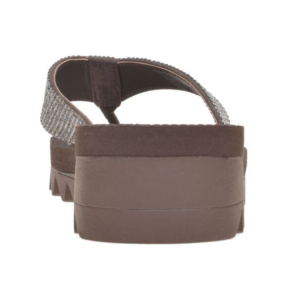 WILD PAIR Womens Brown Kalabasas Toe Wedge Slip On Flip Flop Sandal 7.5 M - Picture 3 of 4